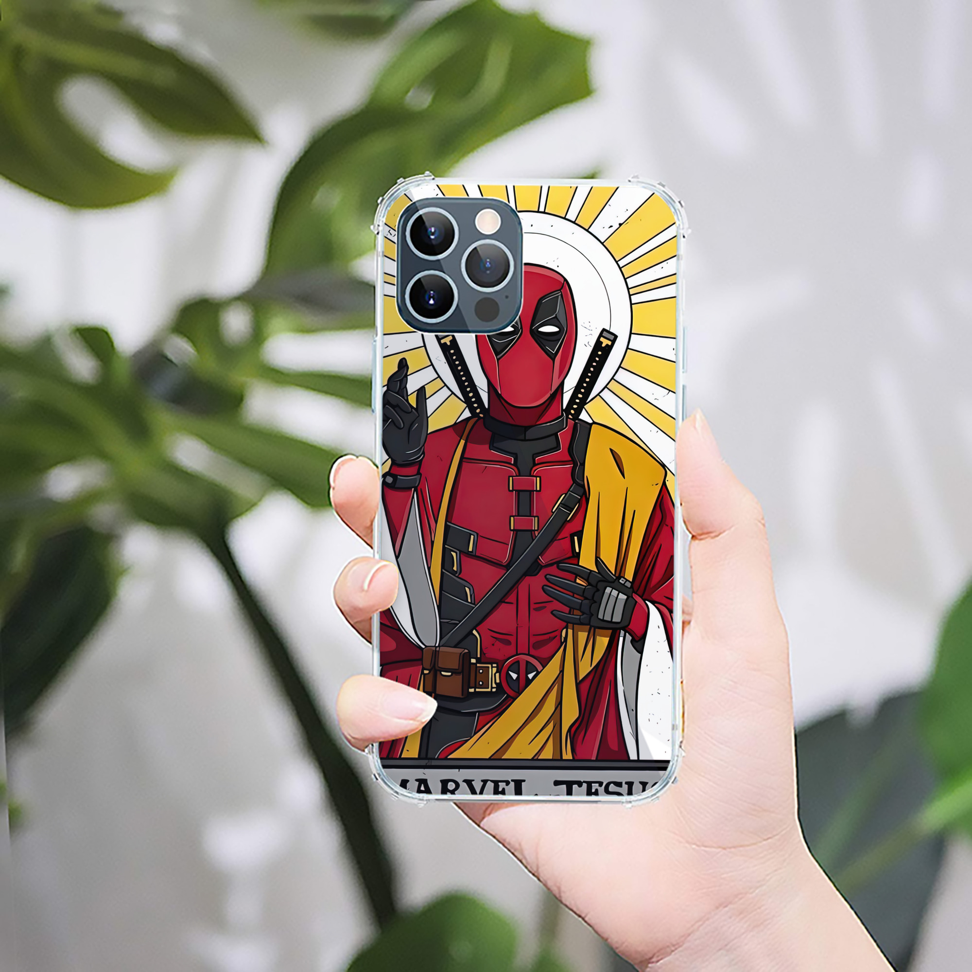 （画像用） Deadpool デッドプール 【iPhone 12シリーズ対応】透明スマホケース（クリアソフトケース）